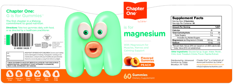 Magnesium Gummies, Peach Flavor