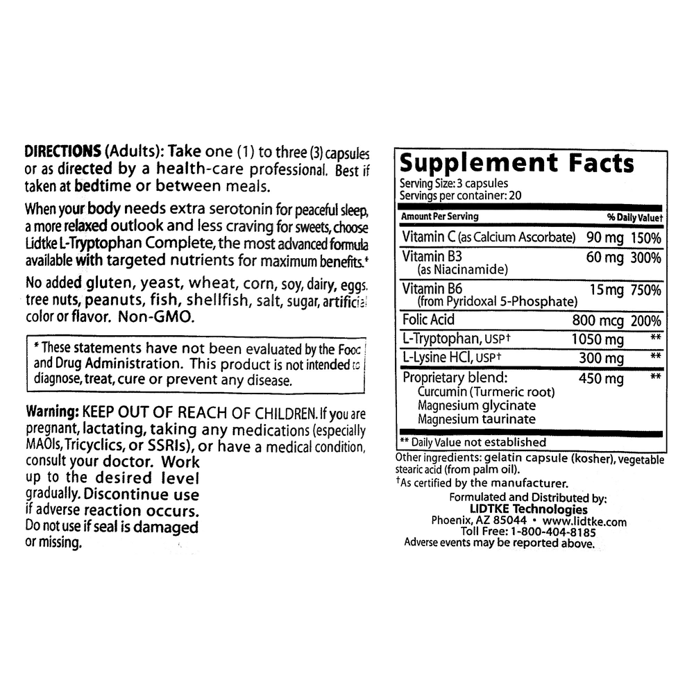 L-Tryptophan Complete