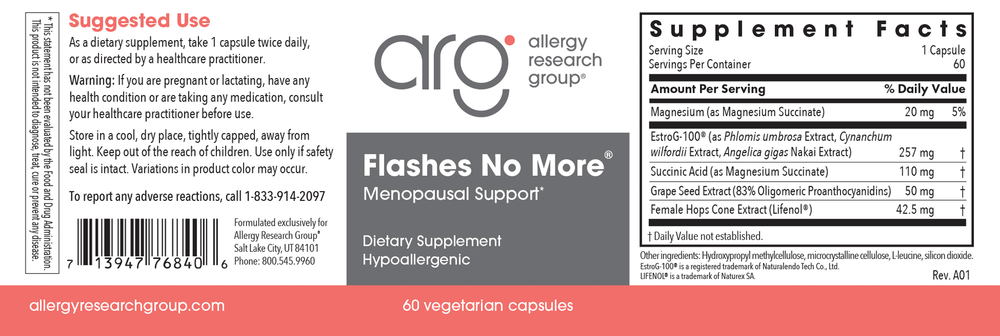 Flashes No More Vasomotor