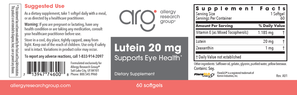 Lutein 20mg