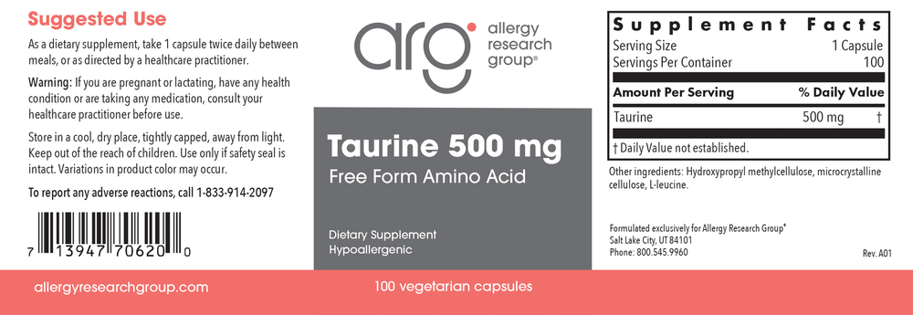 Taurine 500mg