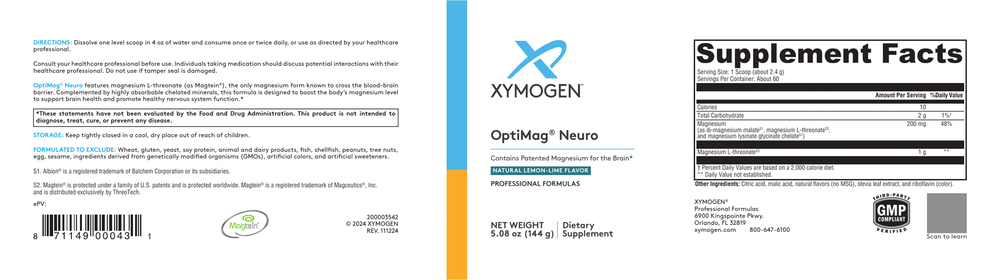 OptiMag Neuro Magnesium - Lemon-Lime