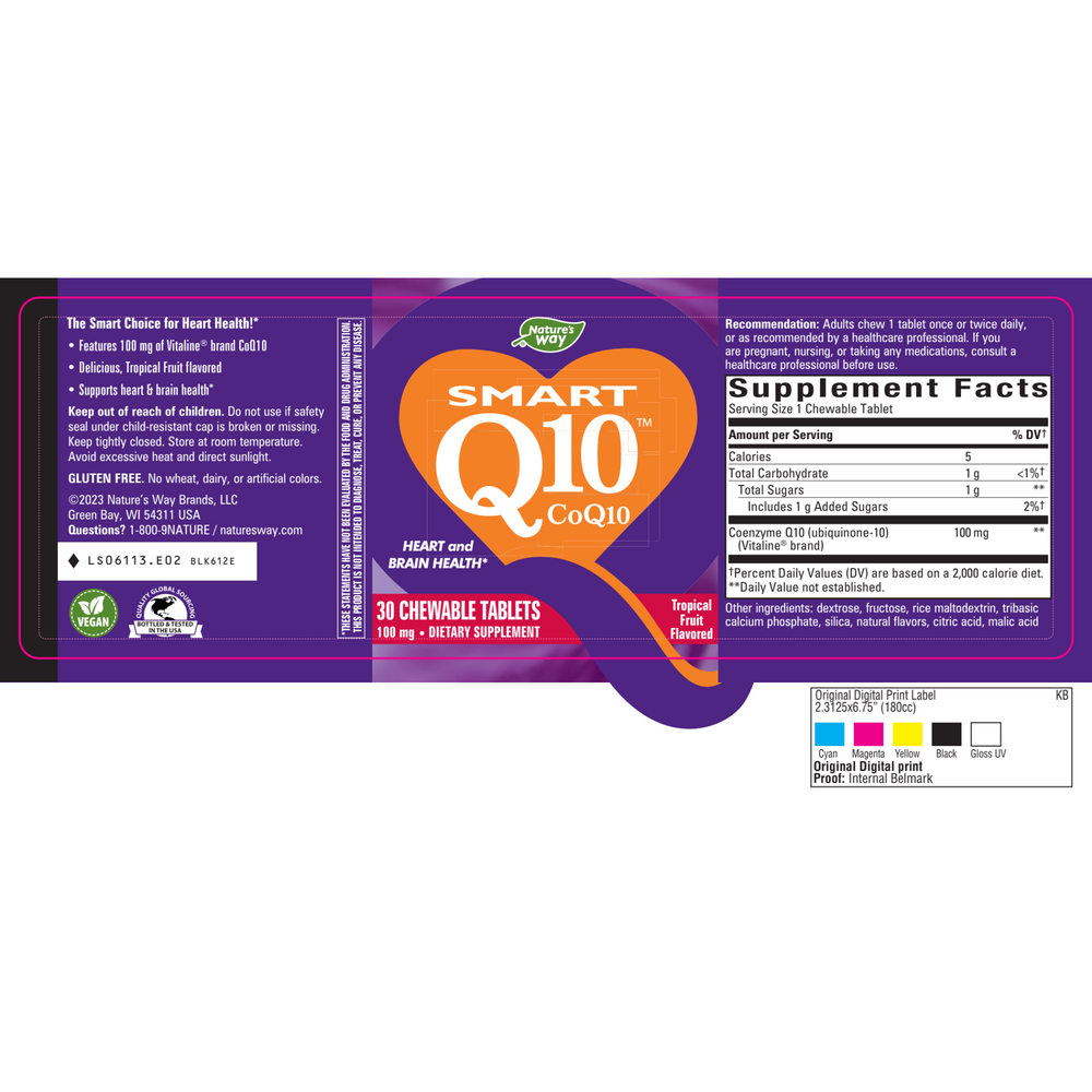 SMART Q10™ CoQ10 Tropical Fruit 100mg