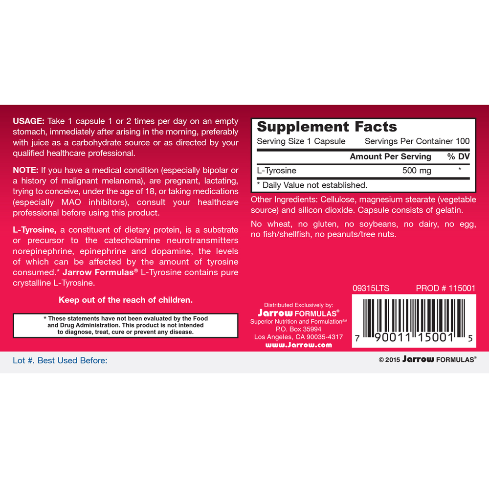 L-Tyrosine 500mg