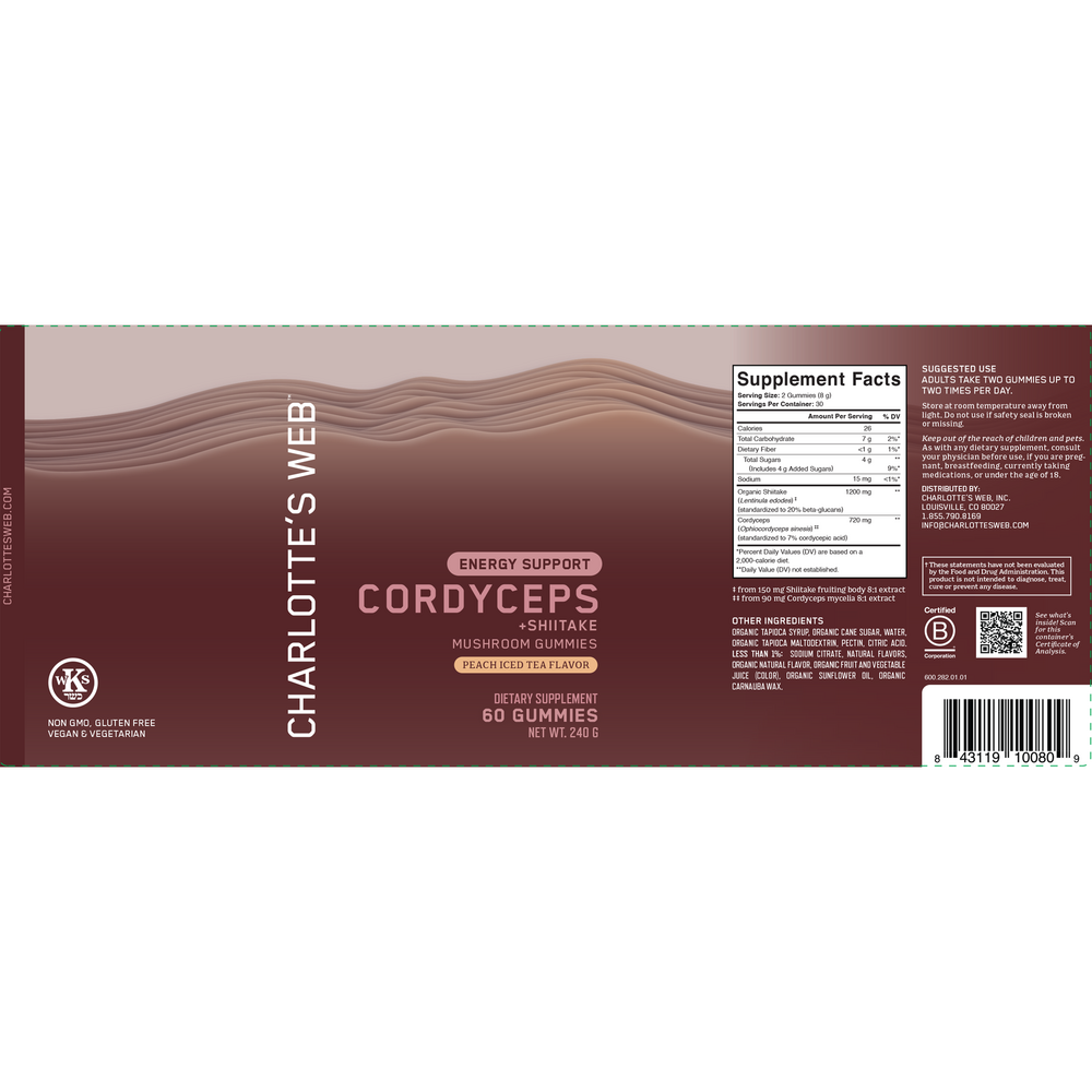 Cordyceps+Shiitake Energy Support Gummy