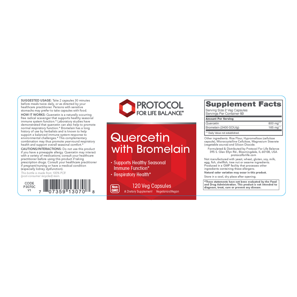 Quercetin with Bromelain