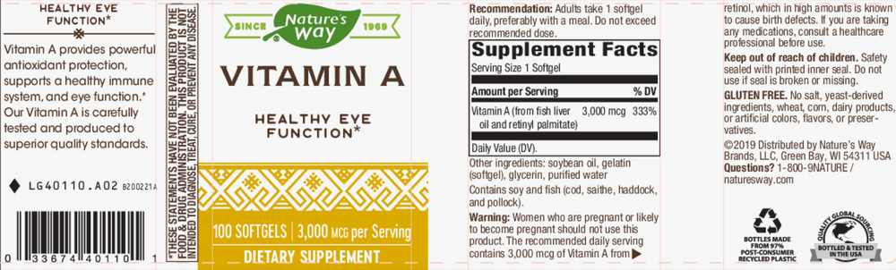 Vitamin A 3,000mcg