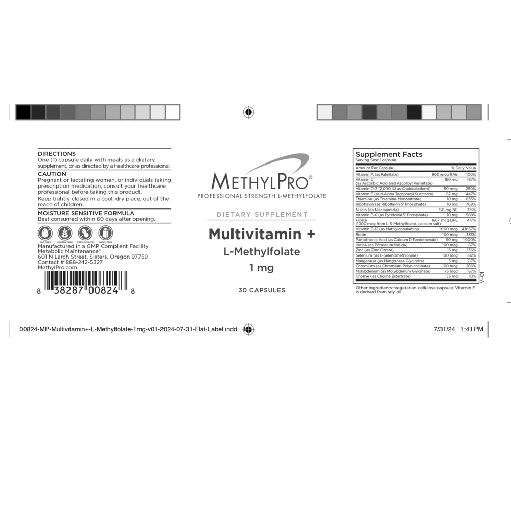 Multivitamin + 1mg L-Methylfolate