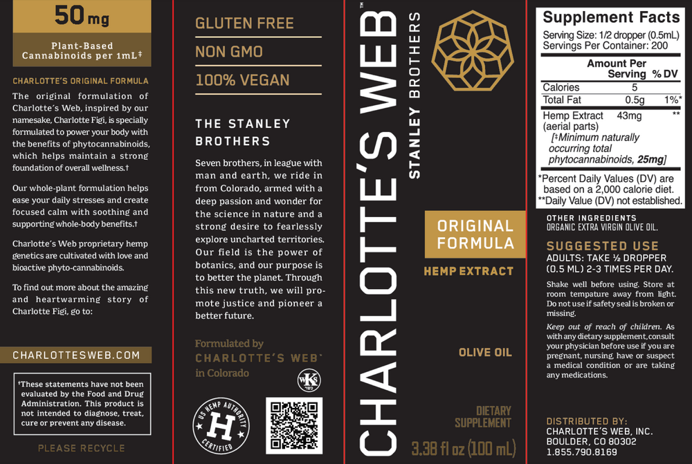 Original Formula Hemp Extract 50mg - Olive Oil