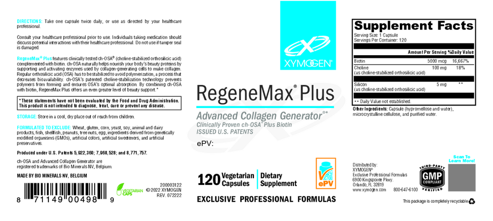 RegeneMax Plus Biotin and Choline