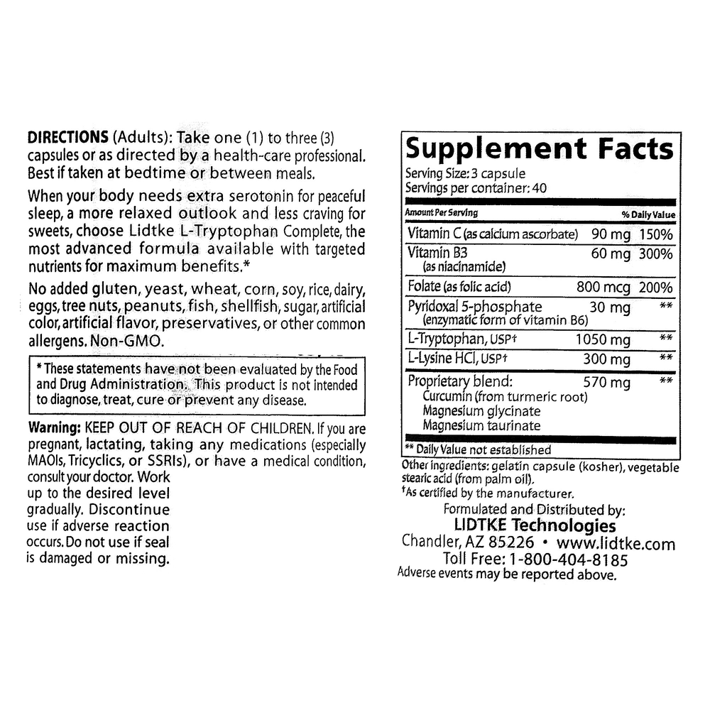 L-Tryptophan Complete