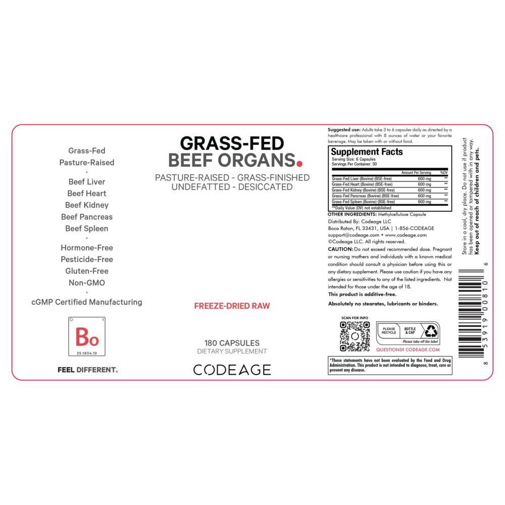 Grass-Fed Beef Organs