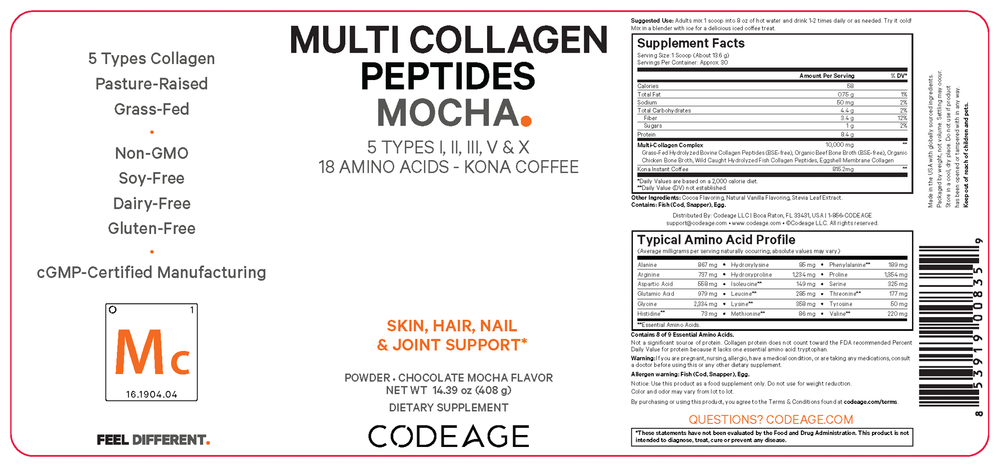 Multi Collagen Peptide Powder Mocha Chocolate Mocha
