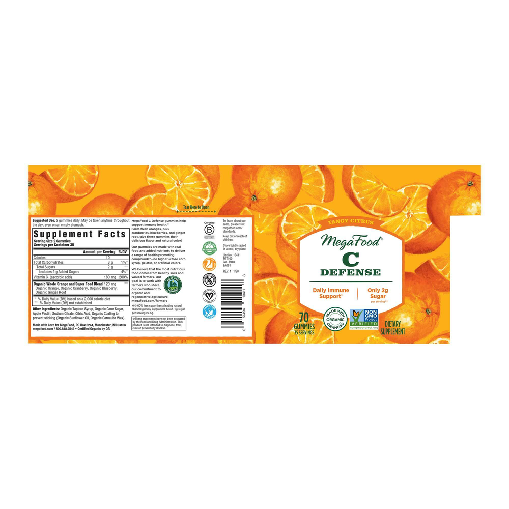 C Defense Gummies Tangy Citrus