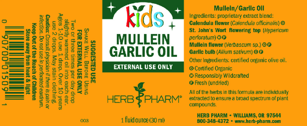 Kids Mullein Garlic Oil
