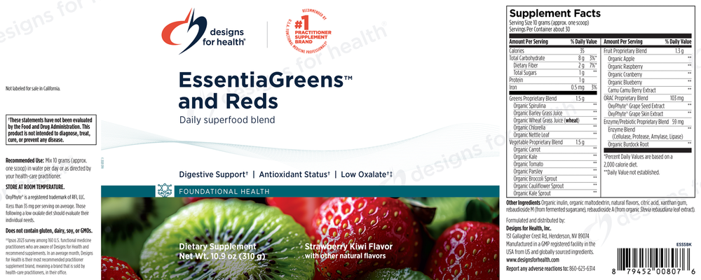 EssentiaGreens™ and Reds Strawberry Kiwi
