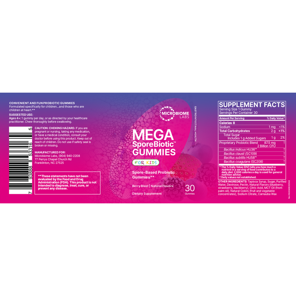 MegaSporeBiotic Gummies For Kids