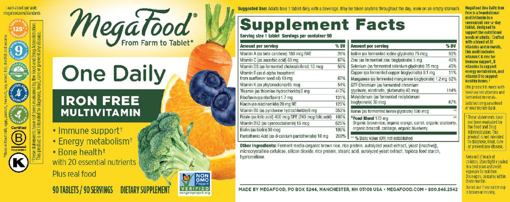 One Daily Iron Free