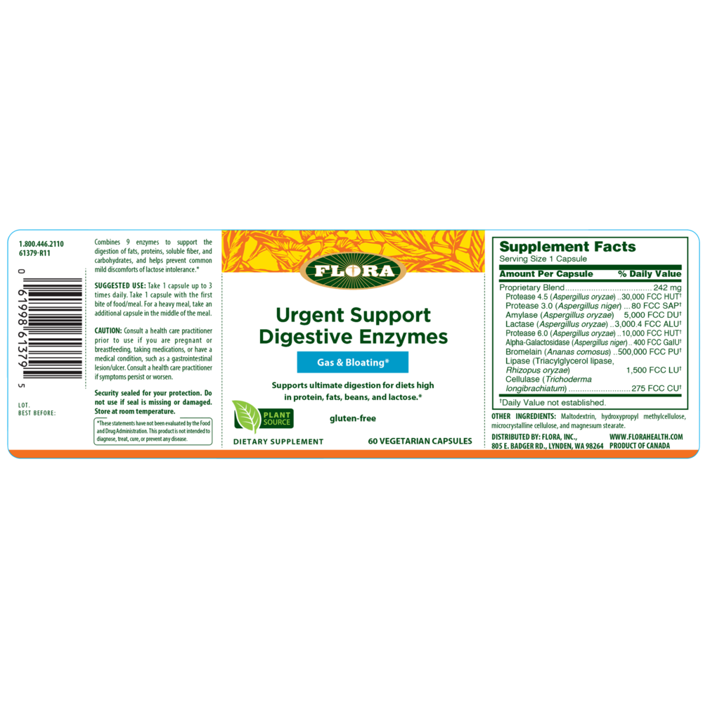 Urgent Support Digestive Enzymes (formerly Advanced Adult Enzyme Blend)