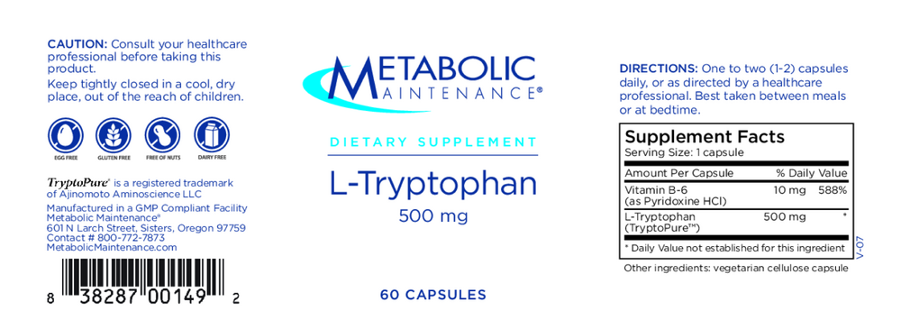 L-Tryptophan 500mg