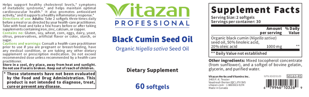 Black Cumin Seed Oil