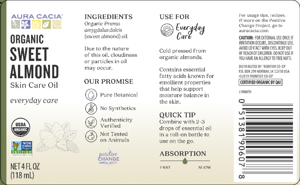 Sweet Almond Organic Skin Care Oil