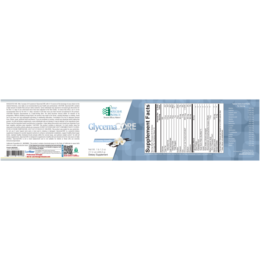 GlycemaCORE Vanilla (California Only)