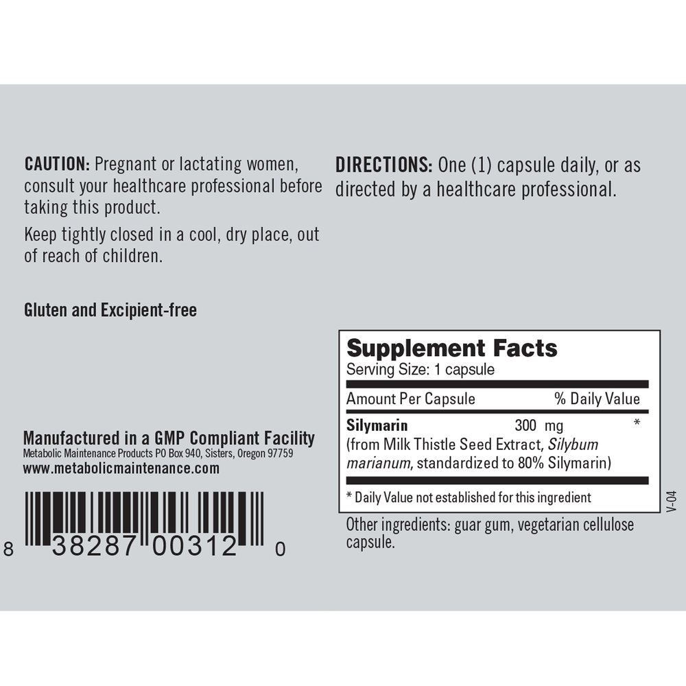 Silymarin (Milk Thistle Extract) 300mg