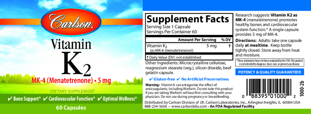 Vitamin K2 as MK-4