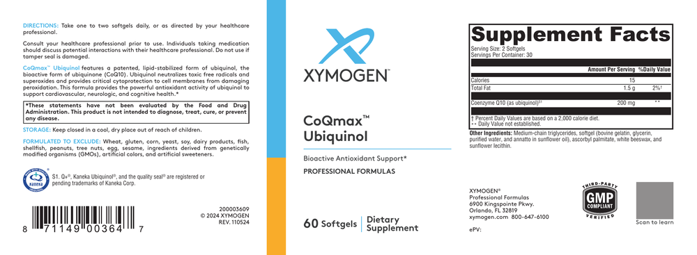 CoQmax Ubiquinol Coenzyme Q10