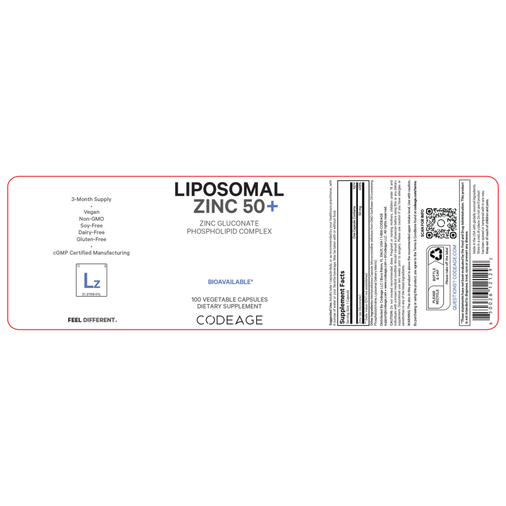 Liposomal Zinc 50+
