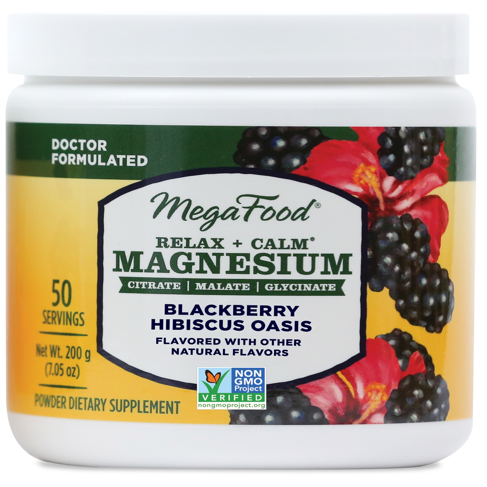 Relax + Calm Magnesium Powder-Blackberry Hibiscus Oasis Flavor