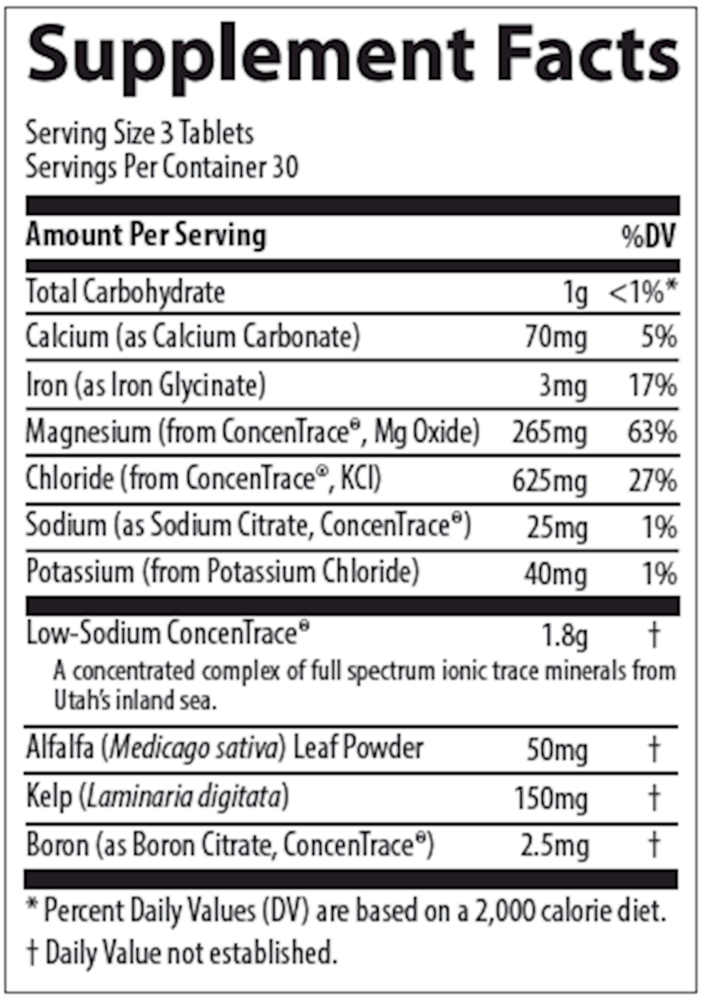 Trace Mineral Tablets
