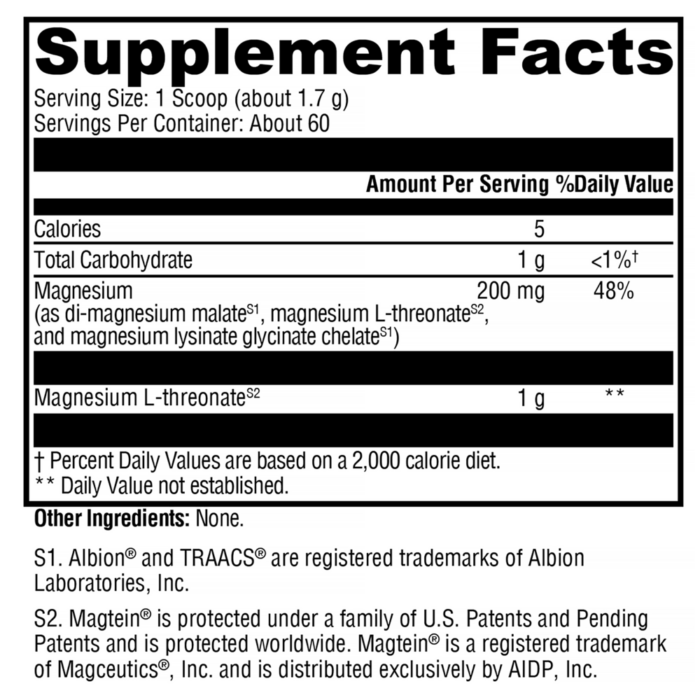 OptiMag Neuro Unflavored Magnesium L-threonate