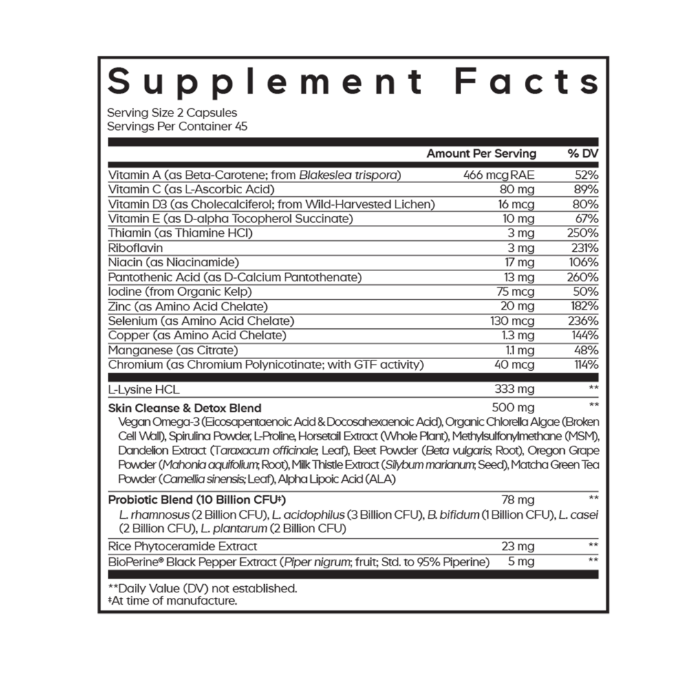 Clearface Acne Skin Vitamins