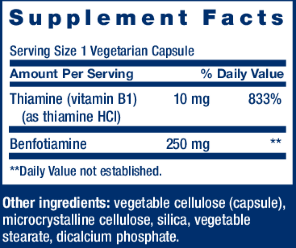 Mega Benfotiamine 250mg