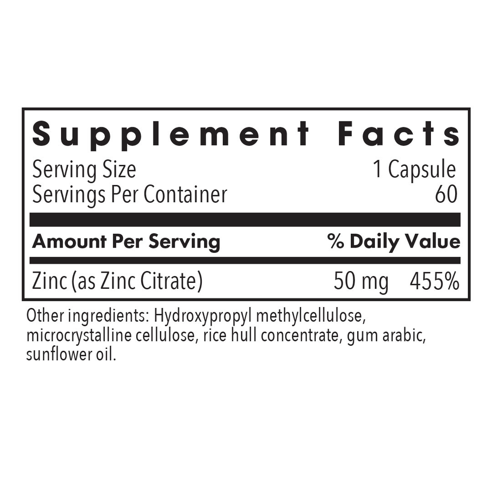 Zinc Citrate 50mg