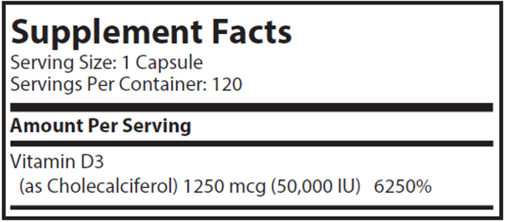 Vitamin D3 50,000IU