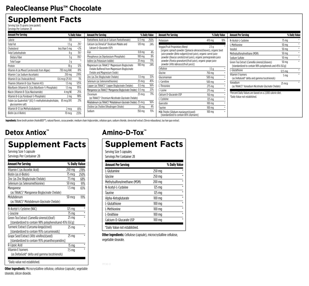 PaleoCleanse Plus™ 14 Day Detox Program,  Chocolate Flavor