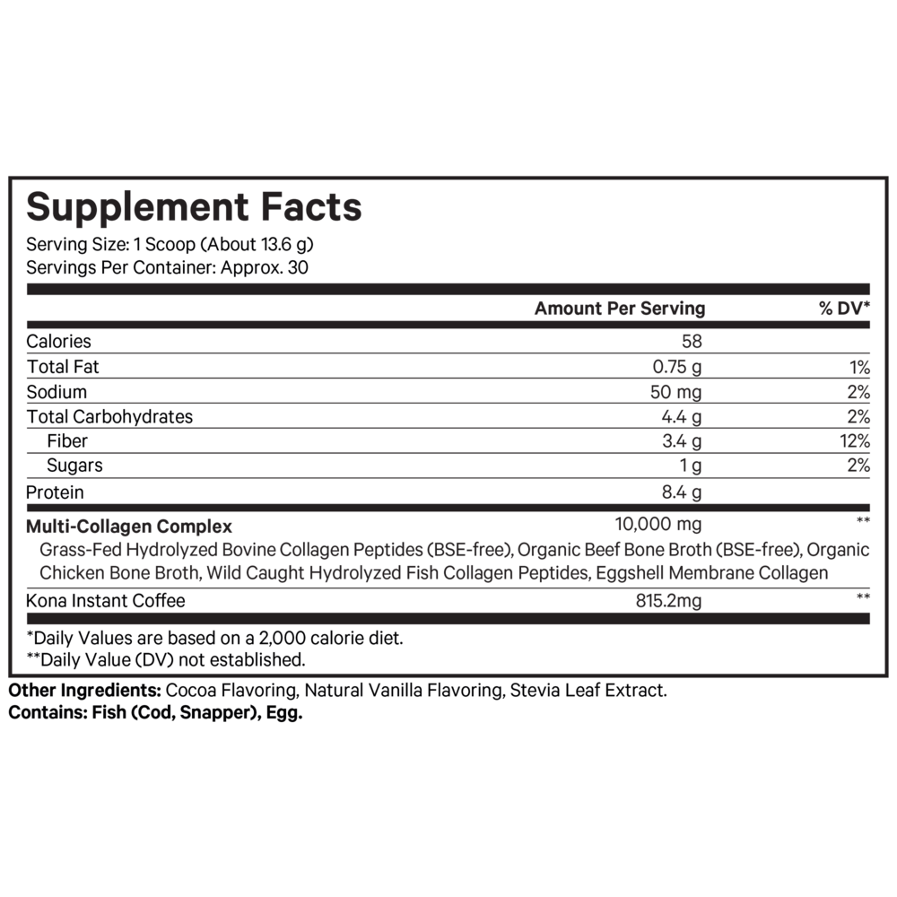 Multi Collagen Peptide Powder Mocha Chocolate Mocha