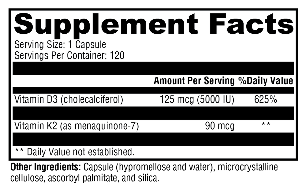 K2-D3 5000 Vitamin D3