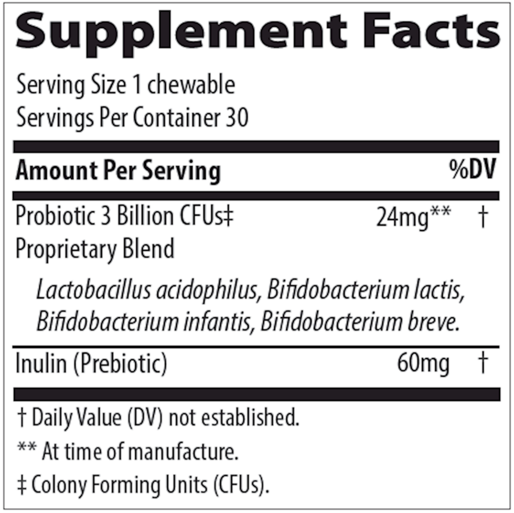 Childrens Chewable Probiotic 3 Billion