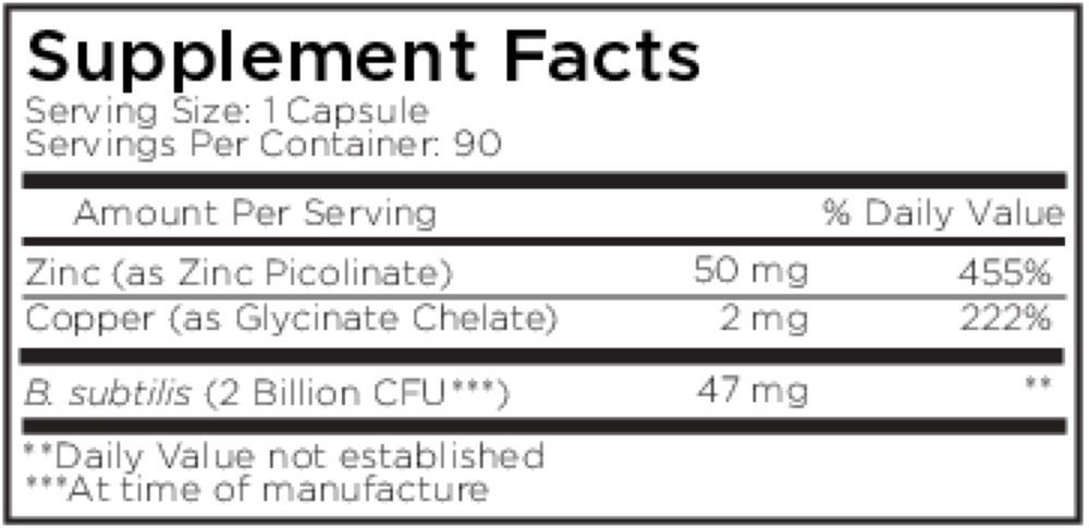 Zinc/ Copper + Probiotics