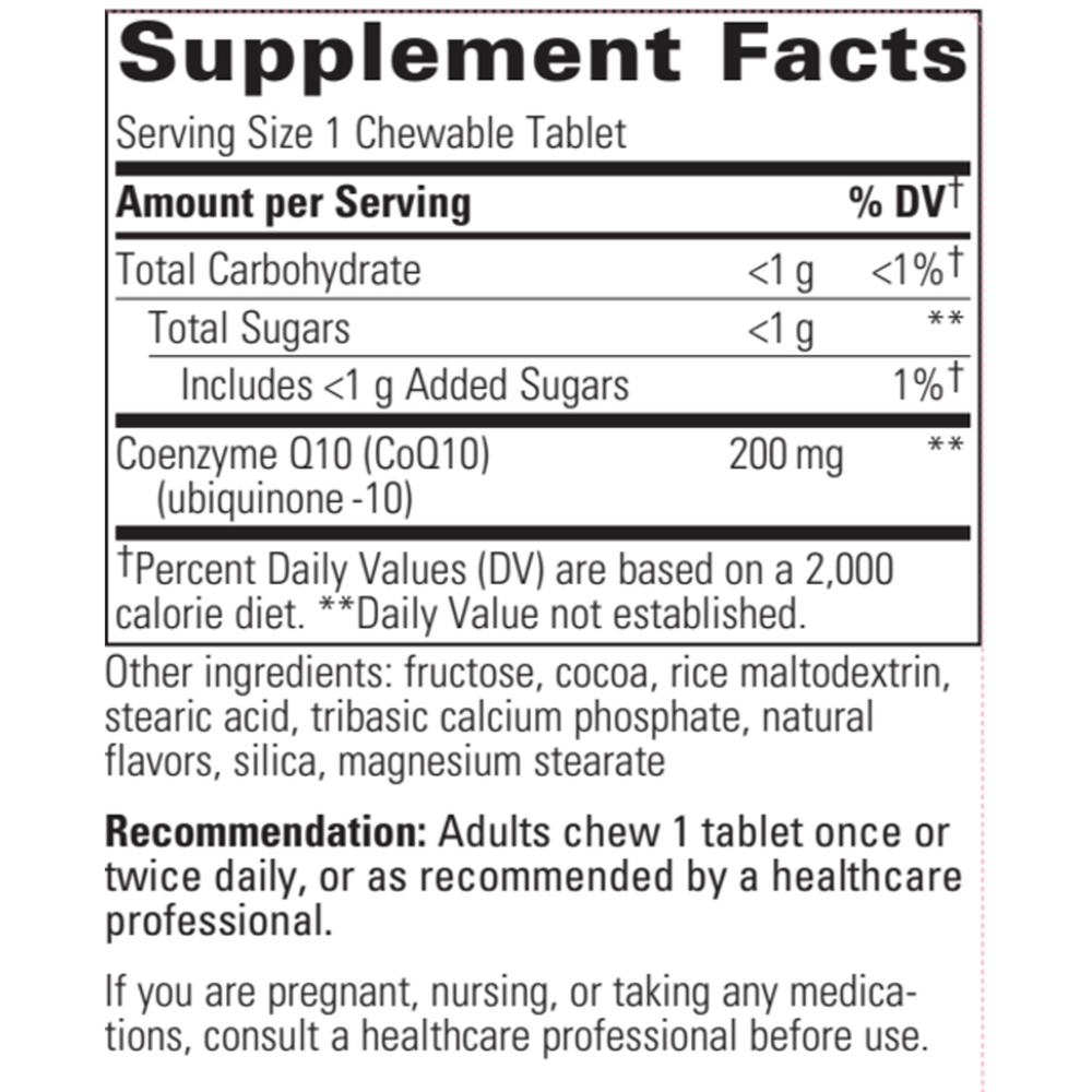 Vitaline CoQ10 200mg Chewable Chocolate