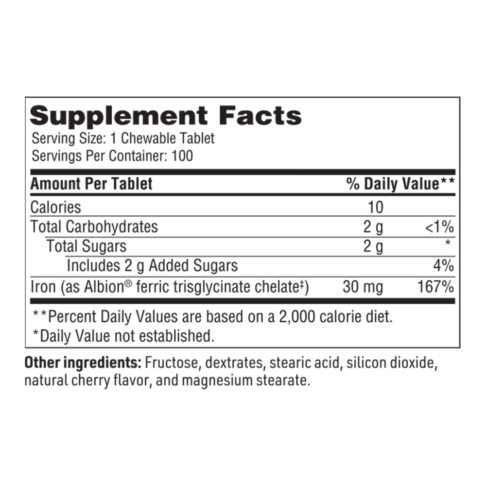 Chewable Iron Chelate