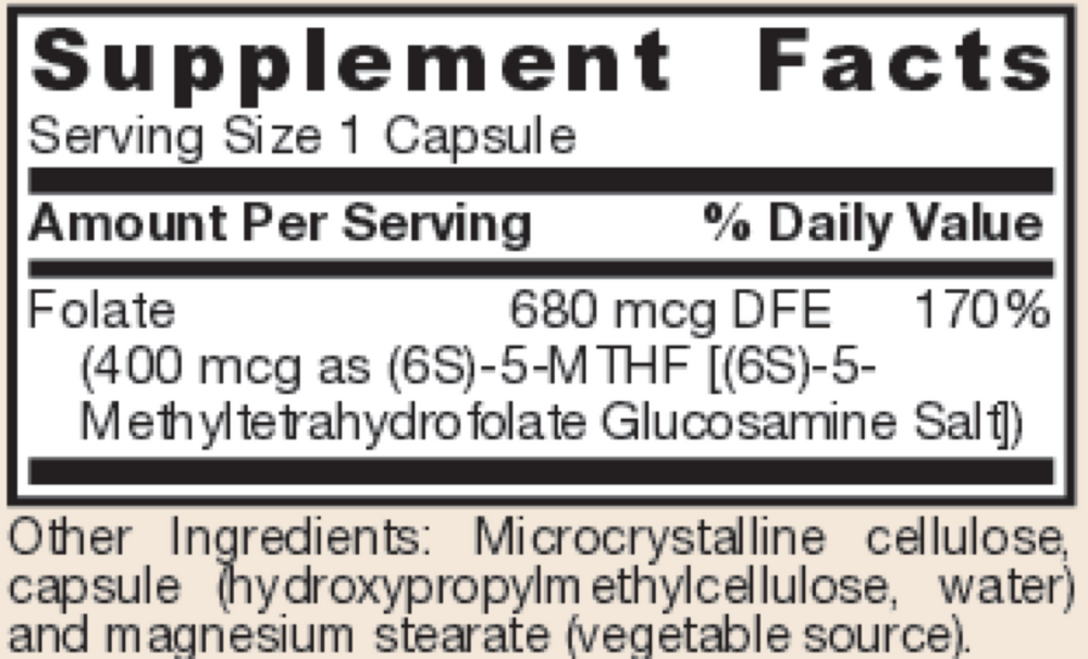 Methyl Folate 400mcg