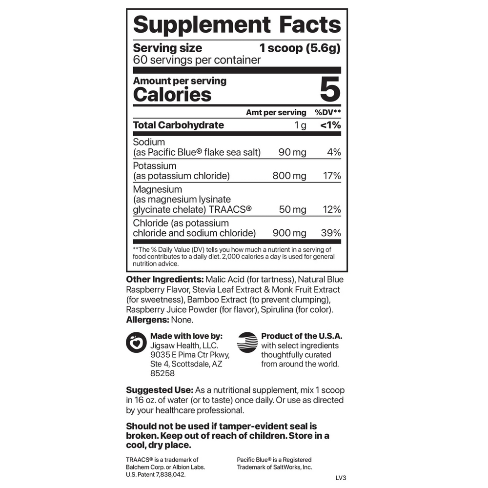 Potassium Cocktail Jar Blue Raspberry