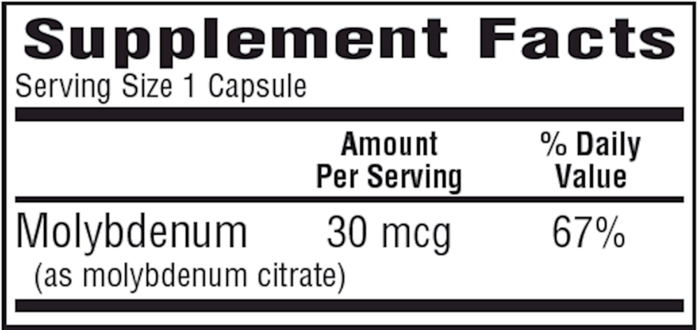 Molybdenum Citrate 30mcg