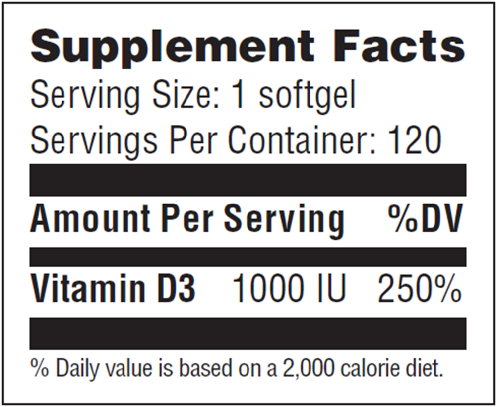 Vitamin D3 1000IU