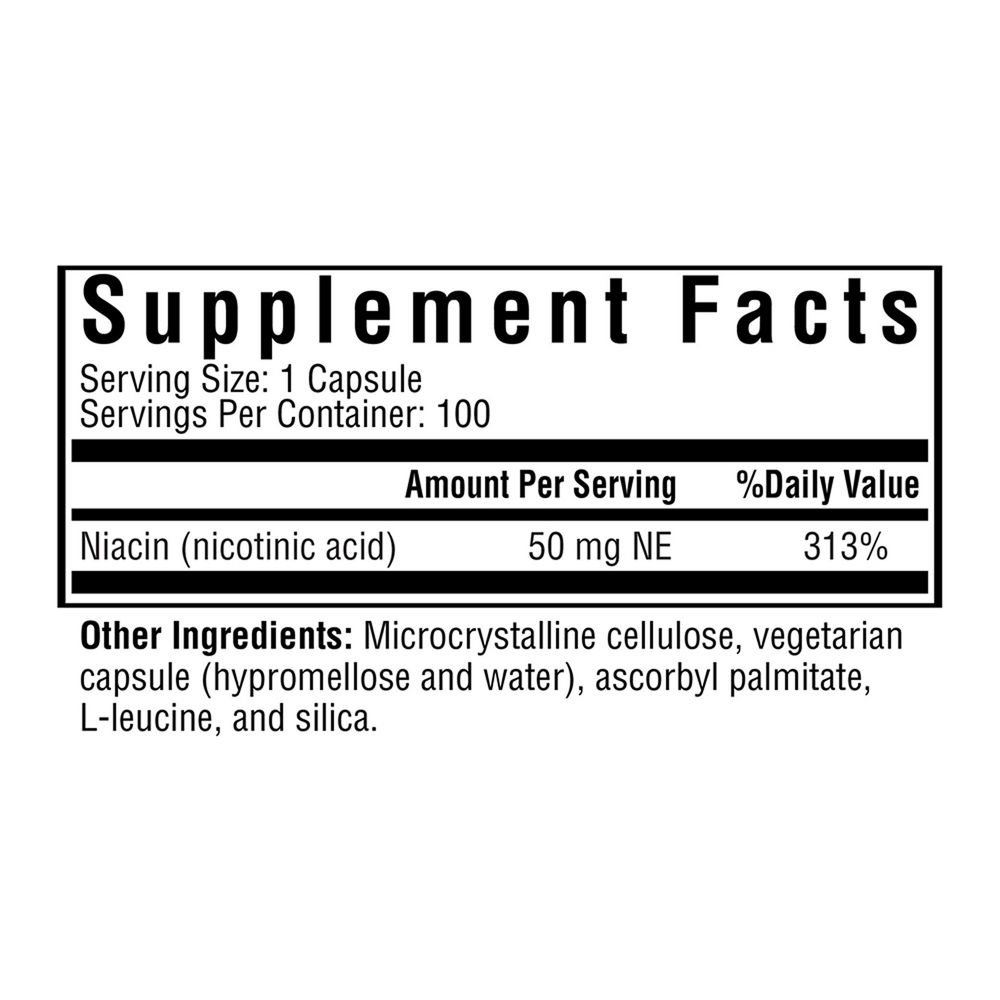 Niacin 50mg Capsules